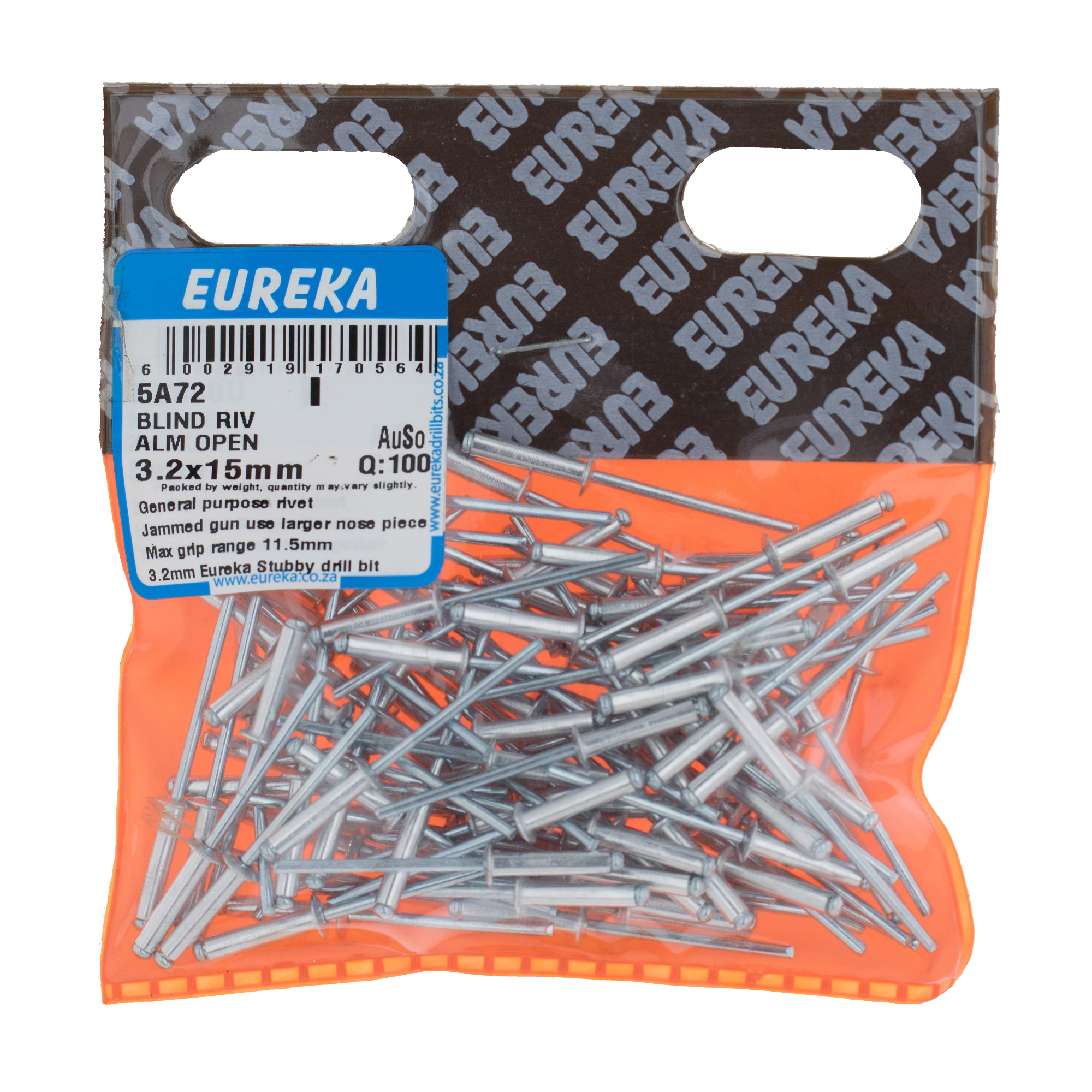 BLIND RIV ALM OPEN 3.2X15MM