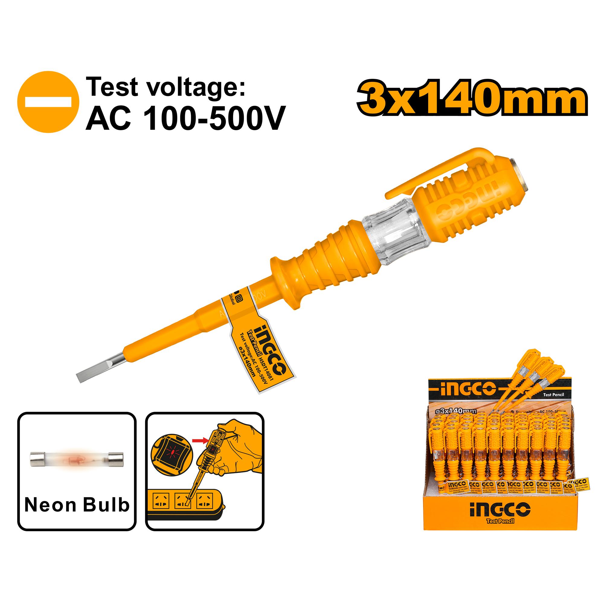 TESTER ELECTRIC 140MM AC100-500V INGCO