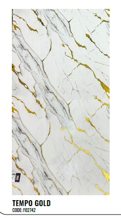 PANEL WALL UV TEMPO GOLD 1.2X2.7M 2.5MM