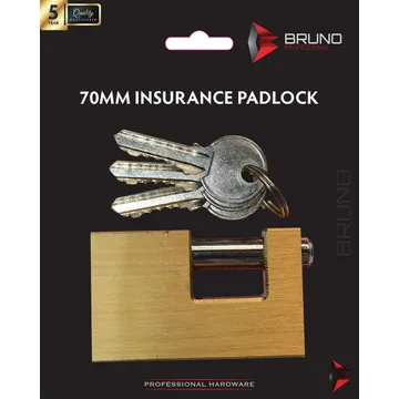 LOCK INSURANCE 70MM SOLID BRASS BRUNO