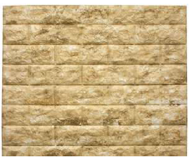 WALL FOAM  PANEL P/S  BEIGE BRICK 71CM X 77CM