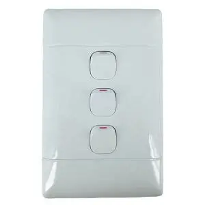 NEU 3 LEVER 1 WAY SWITCH 2X4 WHITE