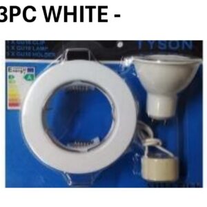 TYSON 3 PIECE DOWNLIGHT FITTING KIT WHITE