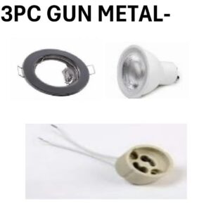 TYSON 3 PIECE DOWNLIGHT FITTING KIT GUN METAL