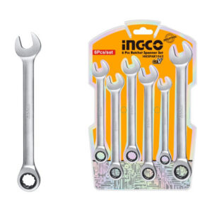 SPANNER SET RATCHET 6PC INGCO